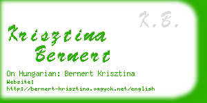 krisztina bernert business card